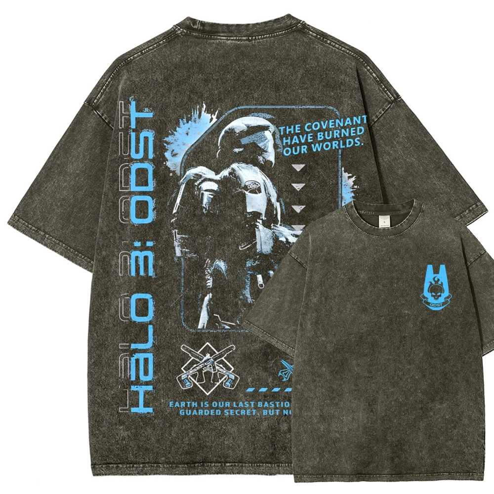 Halo Vintage Unisex Fit Washed T-Shirt 2507004536
