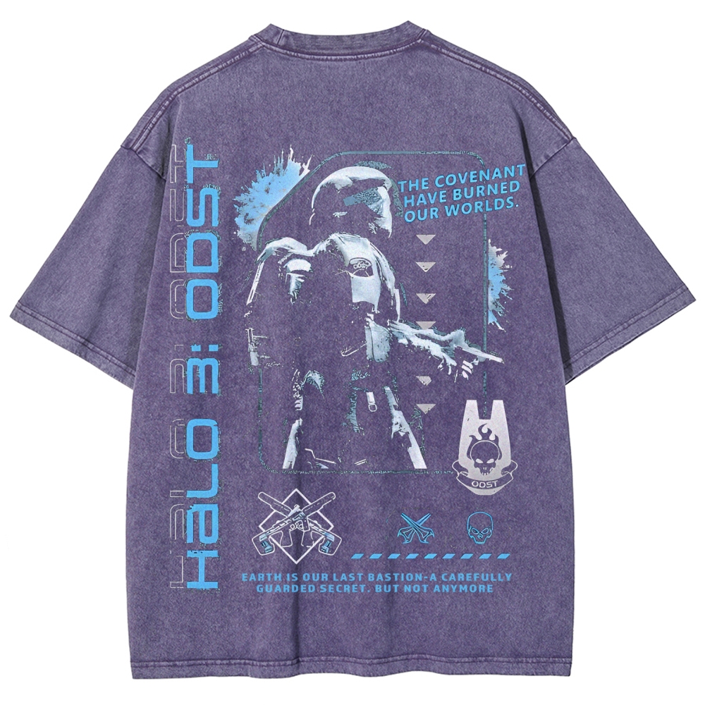 Halo Vintage Unisex Fit Washed T-Shirt 2507004536
