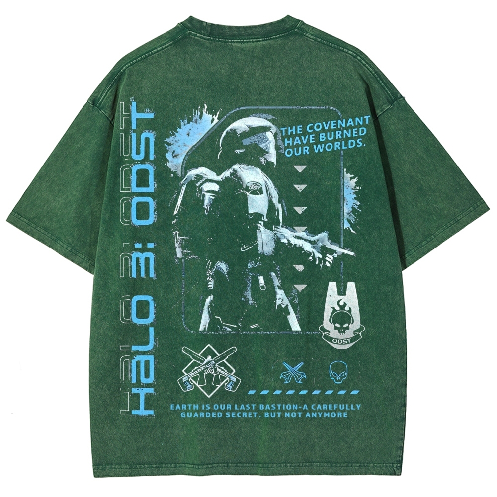 Halo Vintage Unisex Fit Washed T-Shirt 2507004536