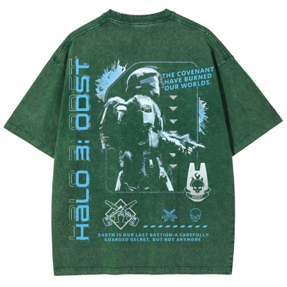 Halo Vintage Unisex Fit Washed T-Shirt 2507004536