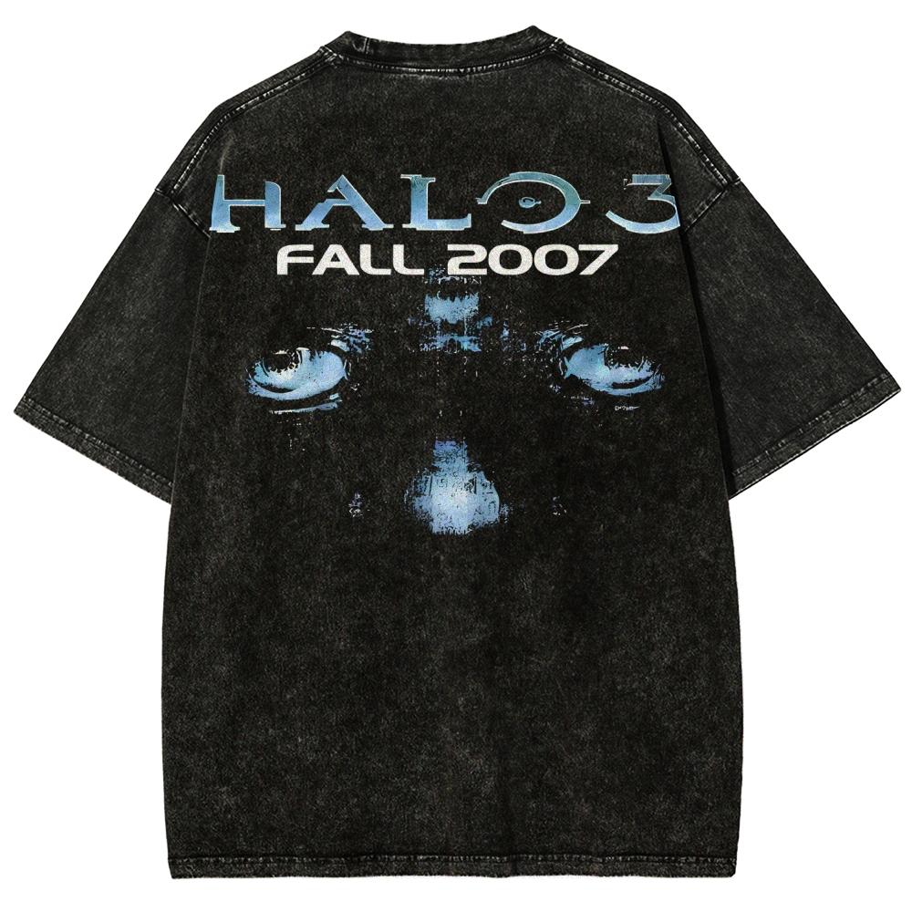 Halo Vintage Unisex Fit Washed T-Shirt 2507004545