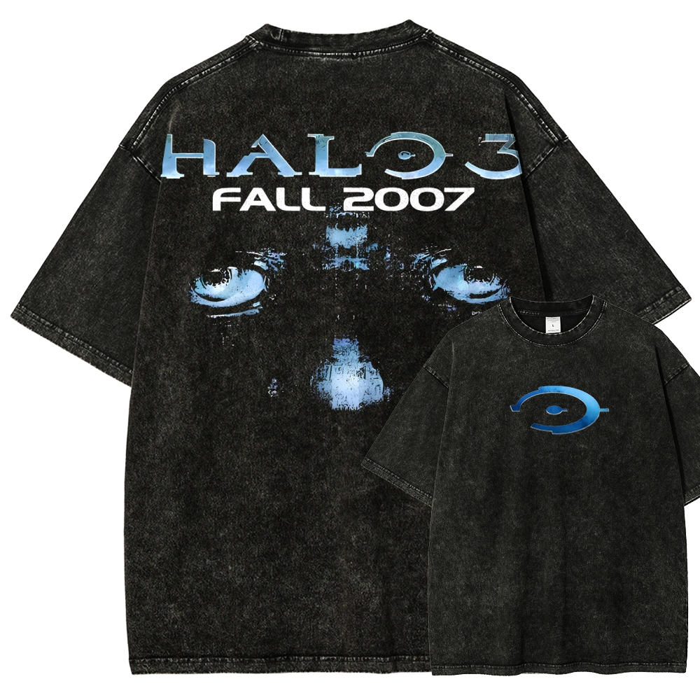 Halo Vintage Unisex Fit Washed T-Shirt 2507004545