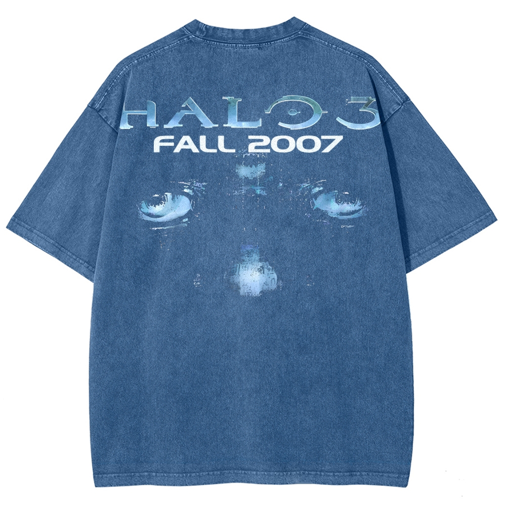 Halo Vintage Unisex Fit Washed T-Shirt 2507004545