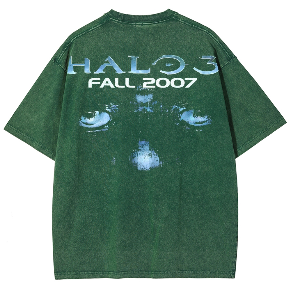 Halo Vintage Unisex Fit Washed T-Shirt 2507004545
