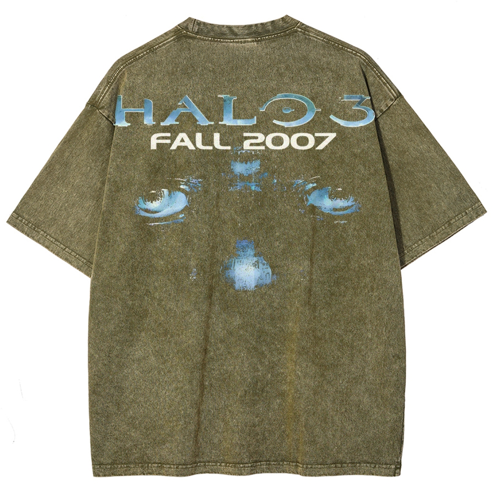 Halo Vintage Unisex Fit Washed T-Shirt 2507004545