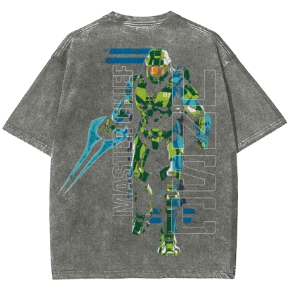 Halo Vintage Unisex Fit Washed T-Shirt 2507004554