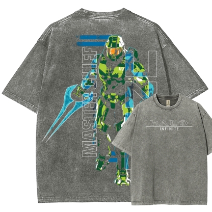 Halo Vintage Unisex Fit Washed T-Shirt 2507004554