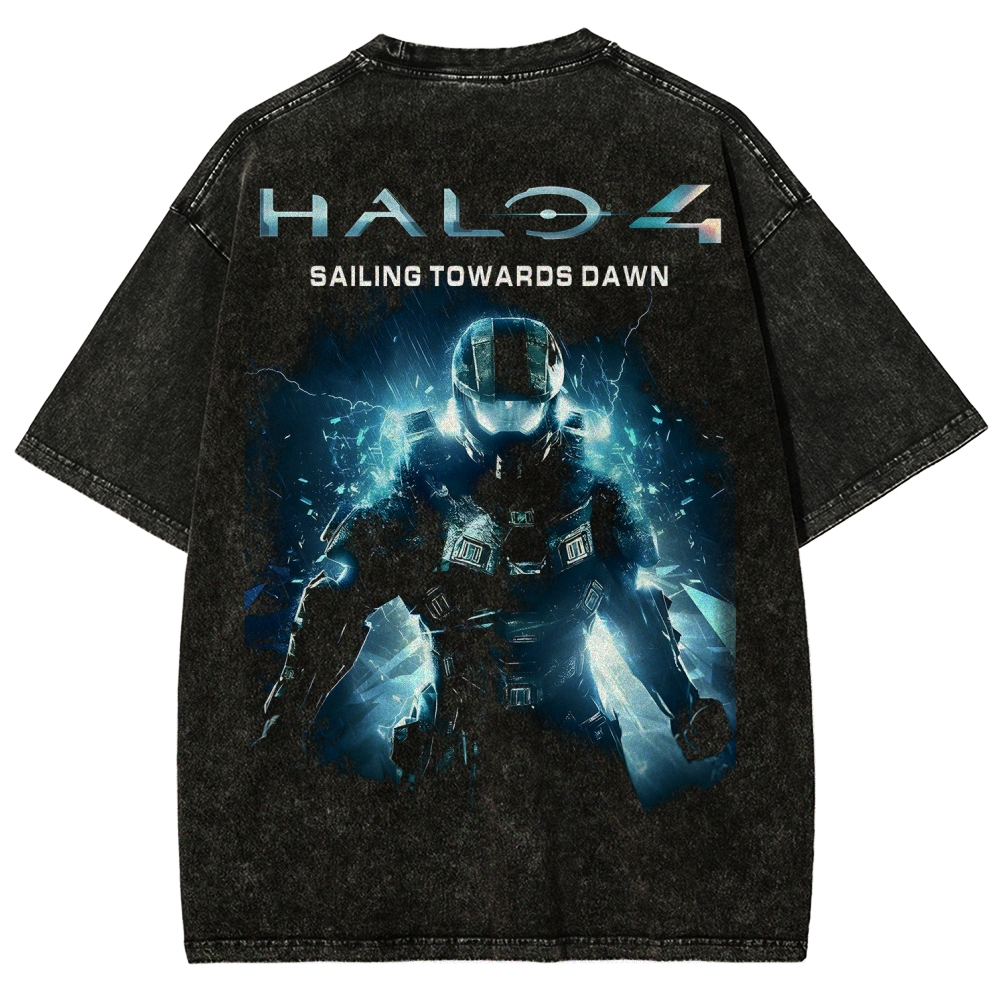 Halo Vintage Unisex Fit Washed T-Shirt 2507004562