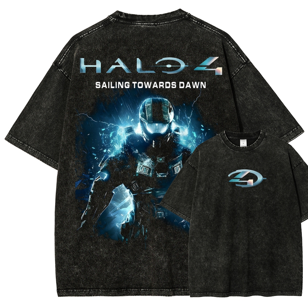 Halo Vintage Unisex Fit Washed T-Shirt 2507004562