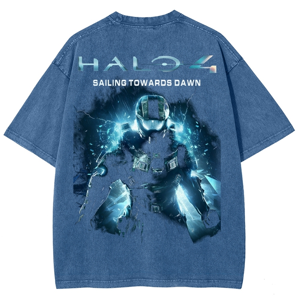 Halo Vintage Unisex Fit Washed T-Shirt 2507004562