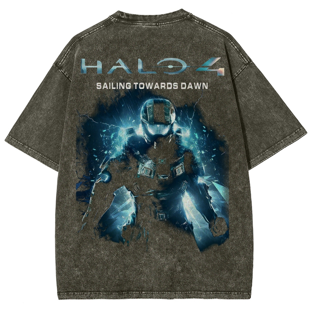Halo Vintage Unisex Fit Washed T-Shirt 2507004562