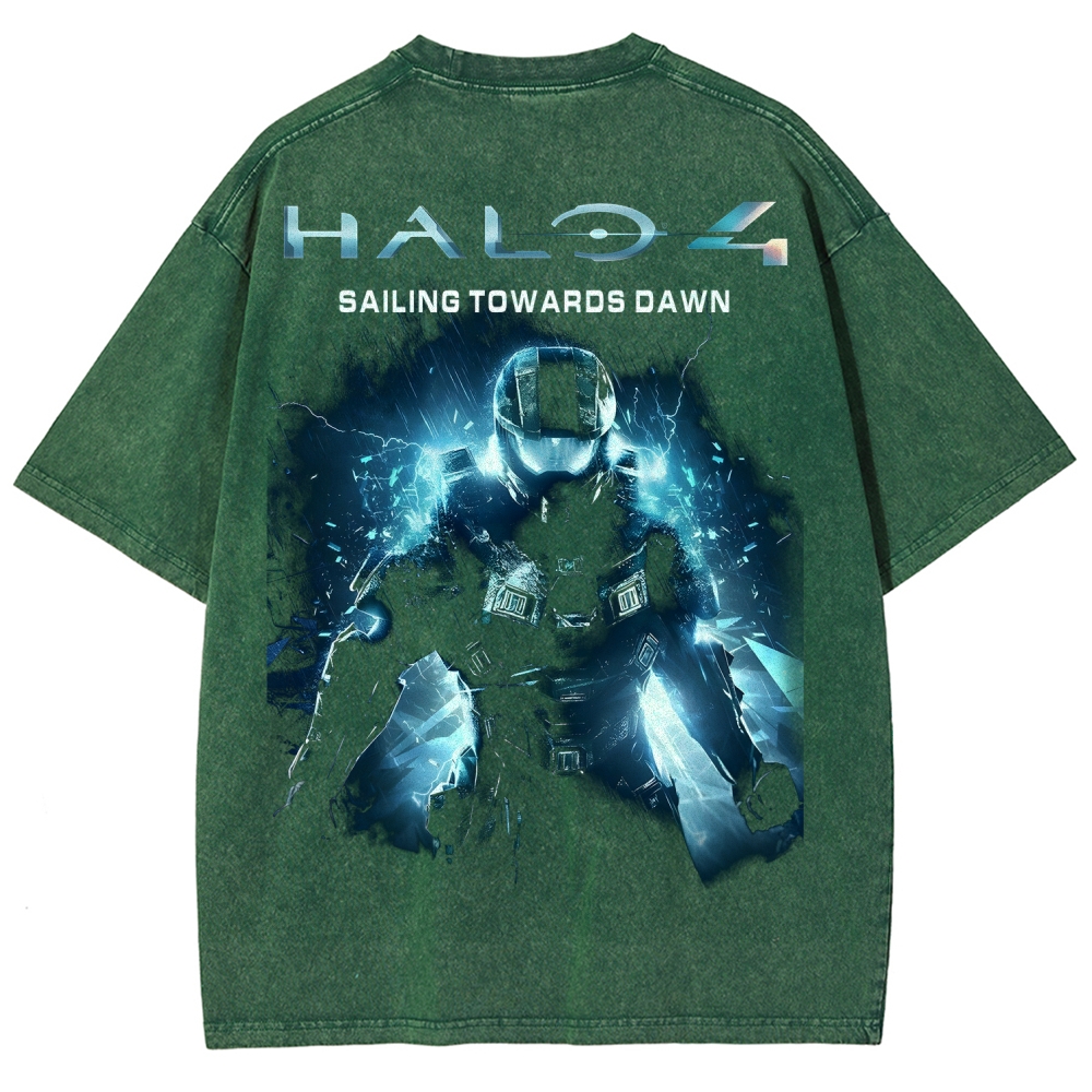 Halo Vintage Unisex Fit Washed T-Shirt 2507004562