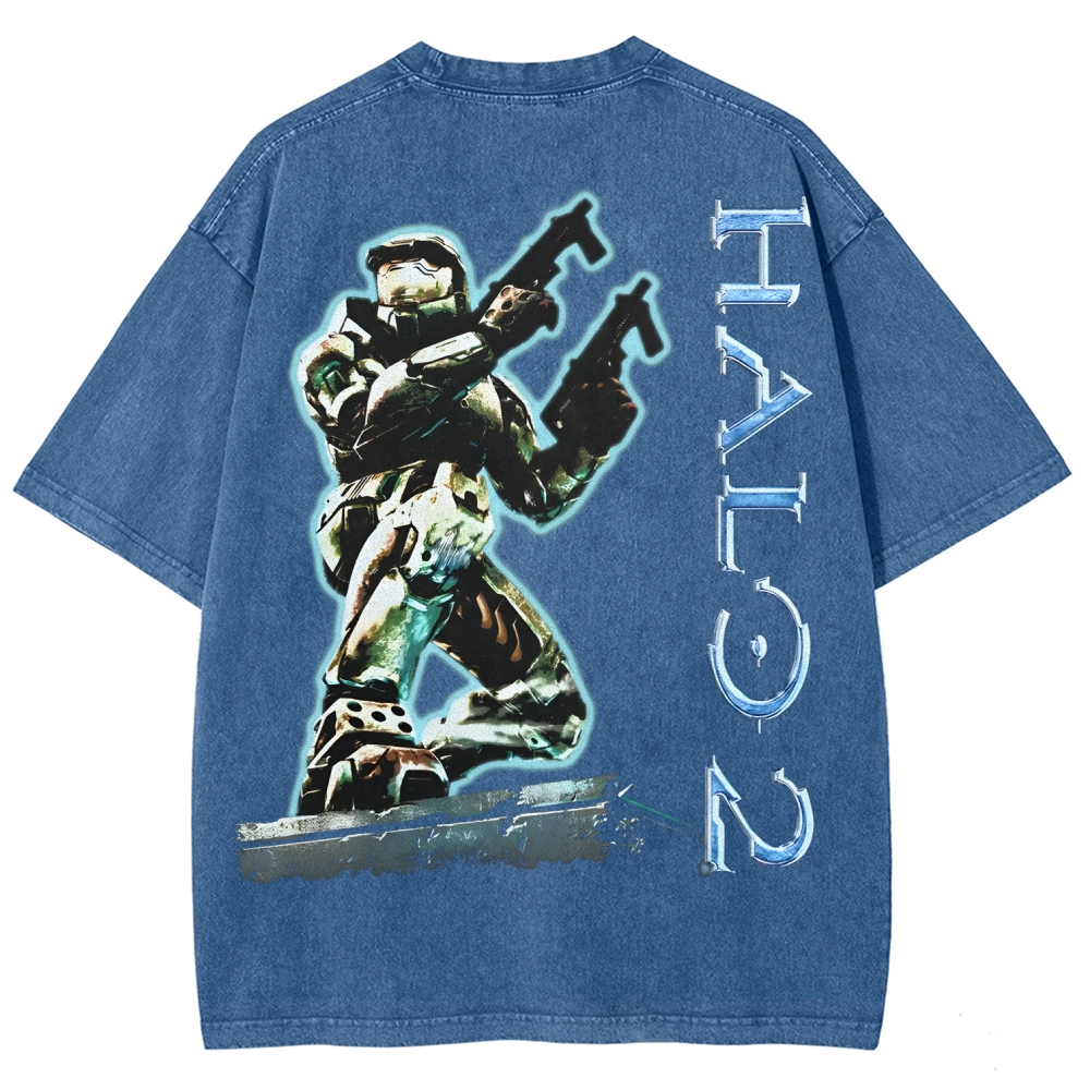 Halo Vintage Unisex Fit Washed T-Shirt 2507004564