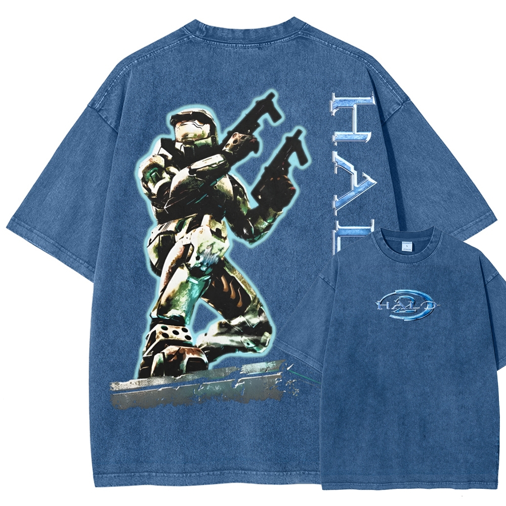 Halo Vintage Unisex Fit Washed T-Shirt 2507004564