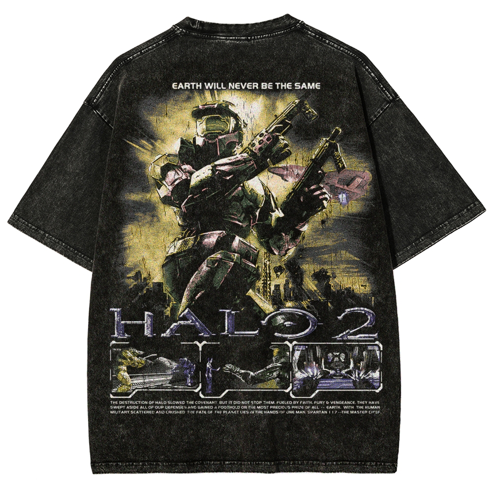 Halo Vintage Unisex Fit Washed T-Shirt 2507004567