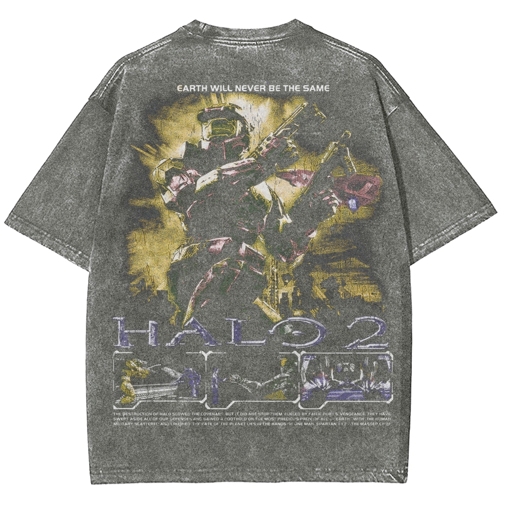 Halo Vintage Unisex Fit Washed T-Shirt 2507004567