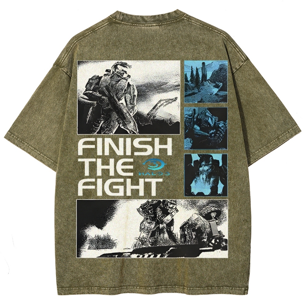 Halo Vintage Unisex Fit Washed T-Shirt 2507004571