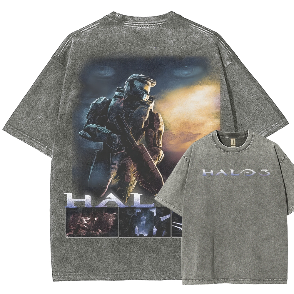 Halo Vintage Unisex Fit Washed T-Shirt 2507004574