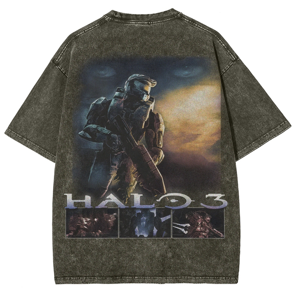 Halo Vintage Unisex Fit Washed T-Shirt 2507004574