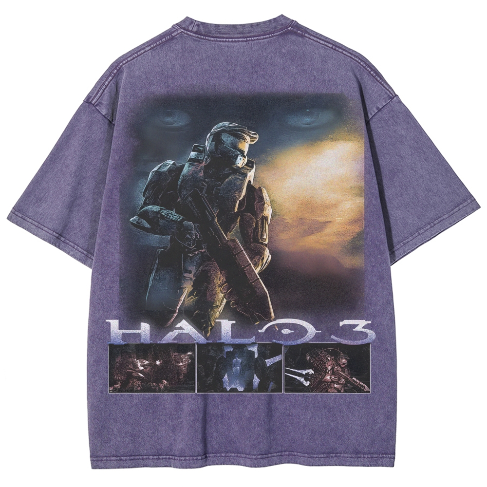 Halo Vintage Unisex Fit Washed T-Shirt 2507004574