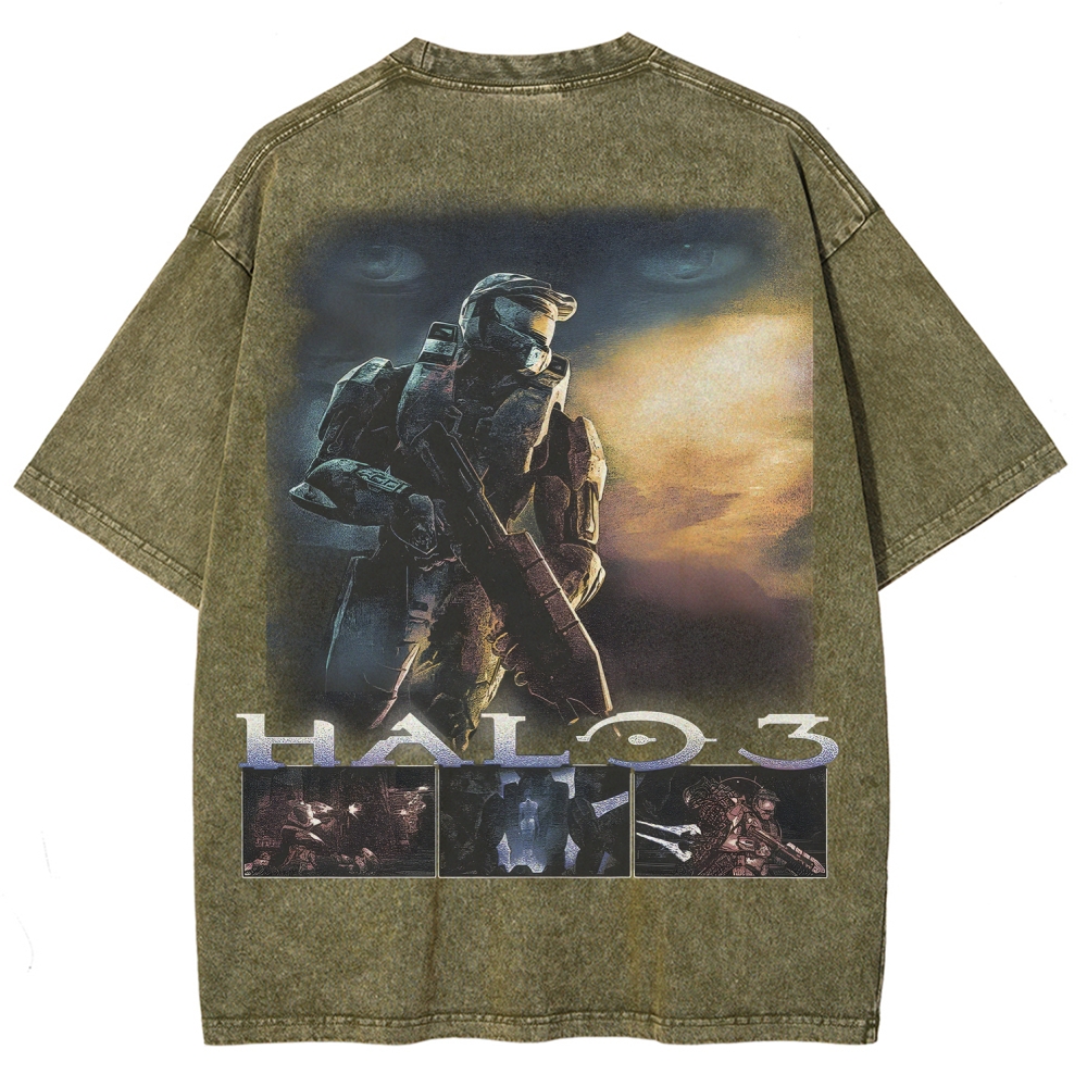 Halo Vintage Unisex Fit Washed T-Shirt 2507004574