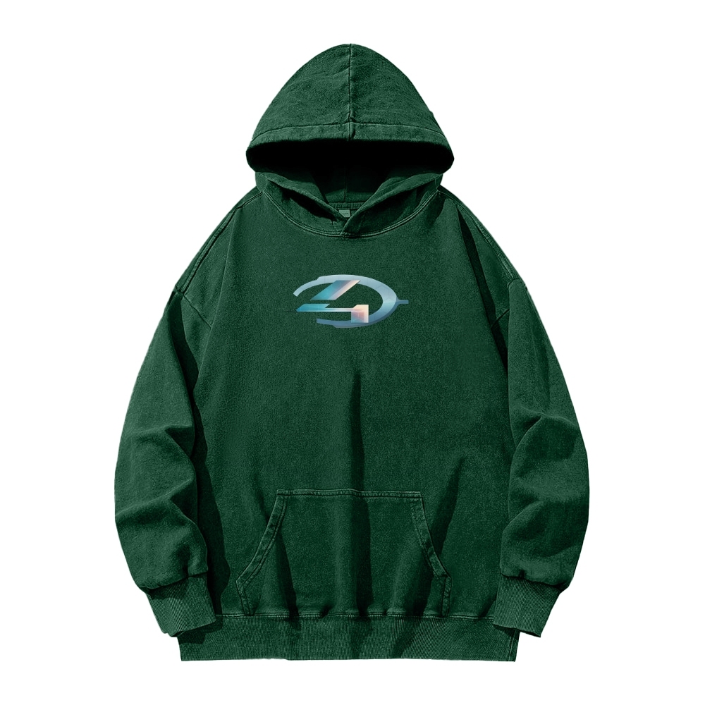 Halo Vintage Casual Washed Hoodie 2507011828