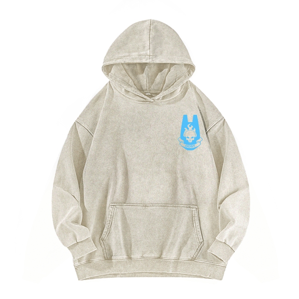 Halo Vintage Casual Washed Hoodie 2507011832