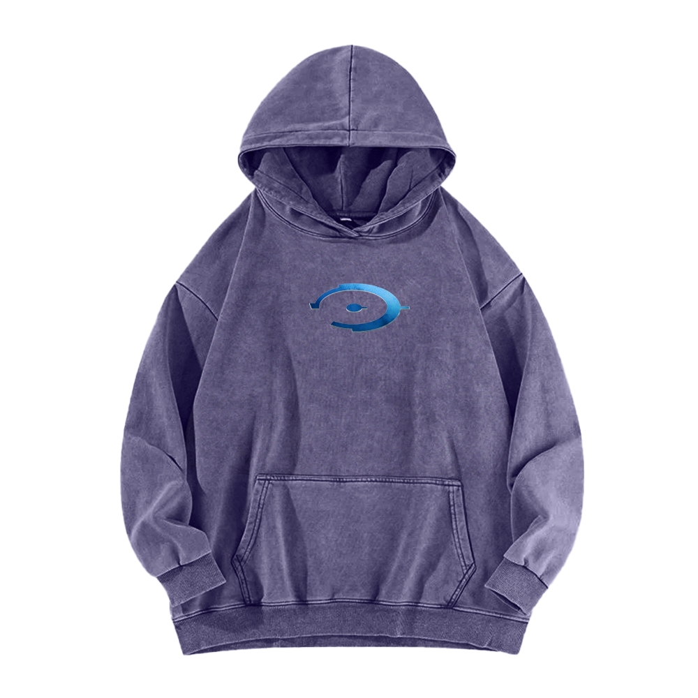 Halo Vintage Casual Washed Hoodie 2507011833