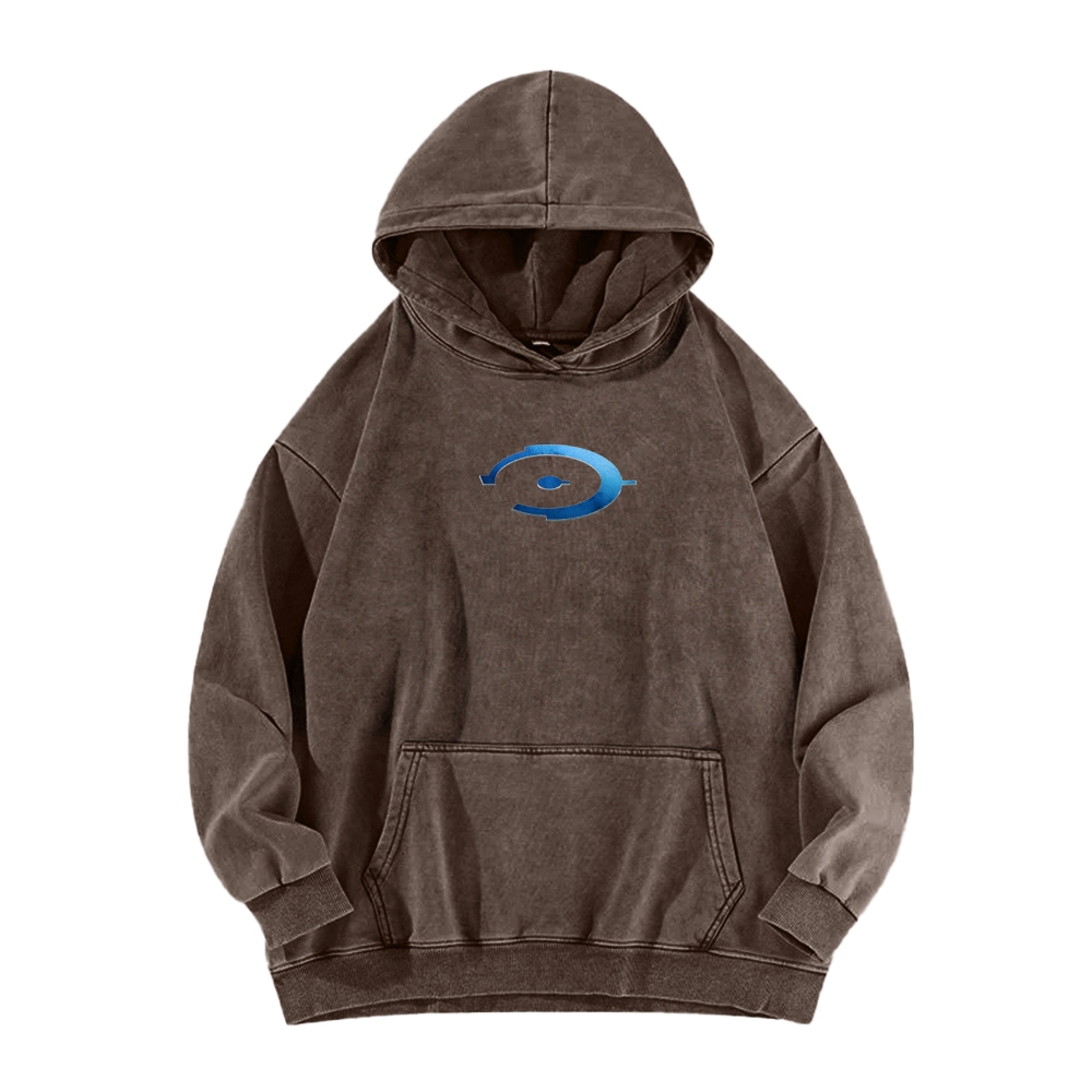 Halo Vintage Casual Washed Hoodie 2507011833