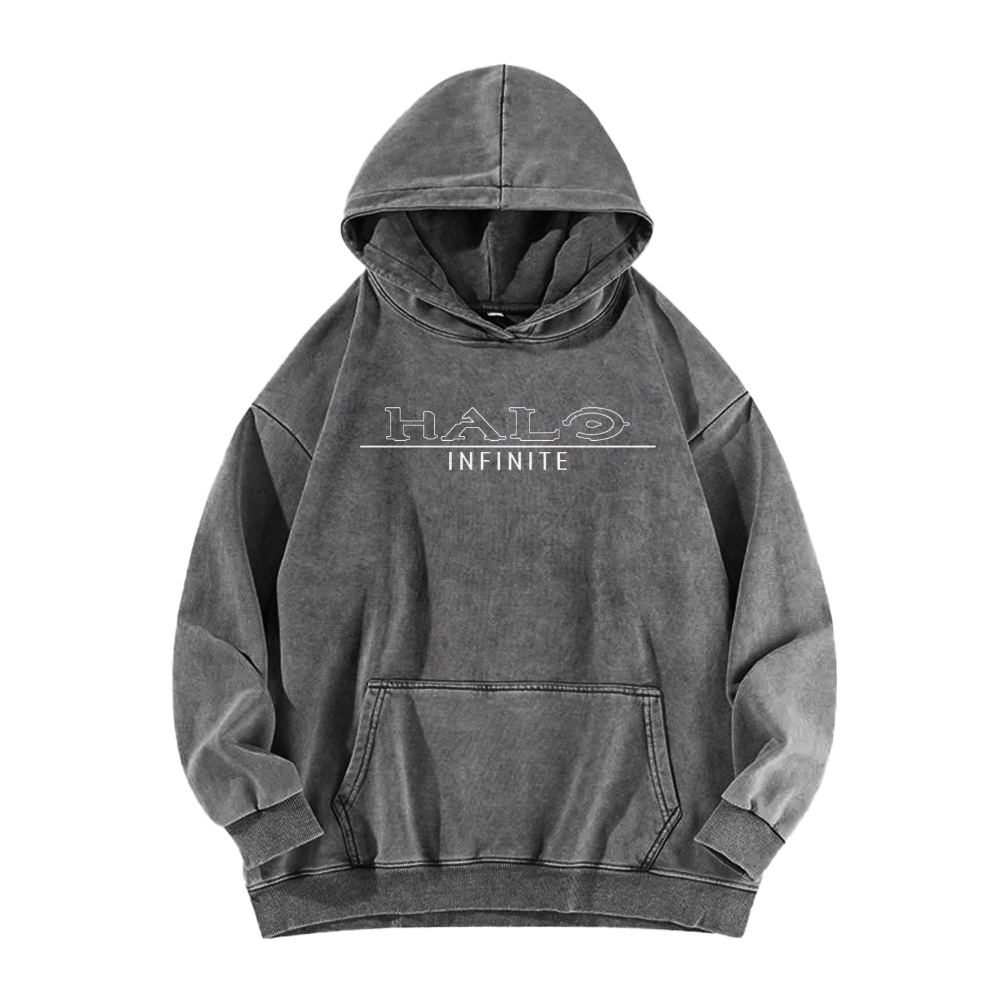 Halo Vintage Casual Washed Hoodie 2507011838