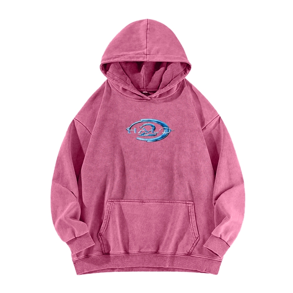 Halo Vintage Casual Washed Hoodie 2507011847