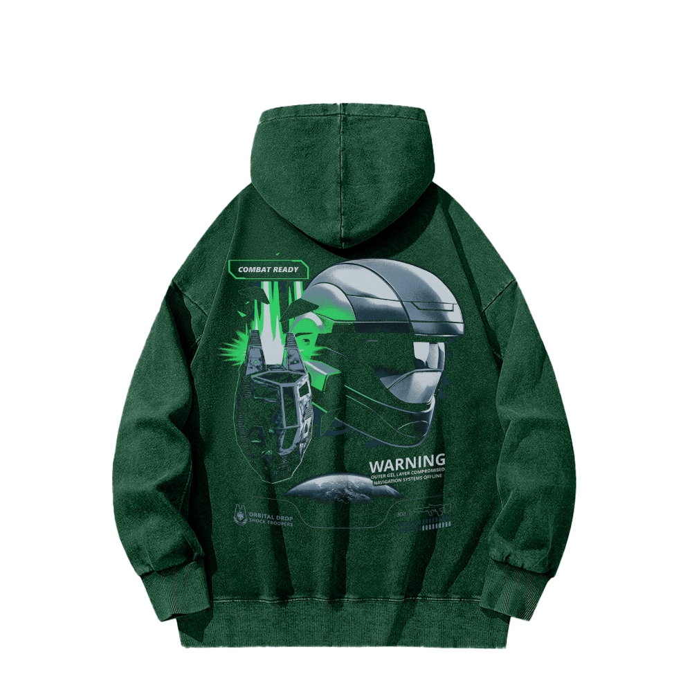 Halo Vintage Casual Washed Hoodie 2507011867