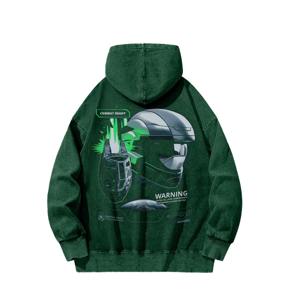 Halo Vintage Casual Washed Hoodie 2507011867