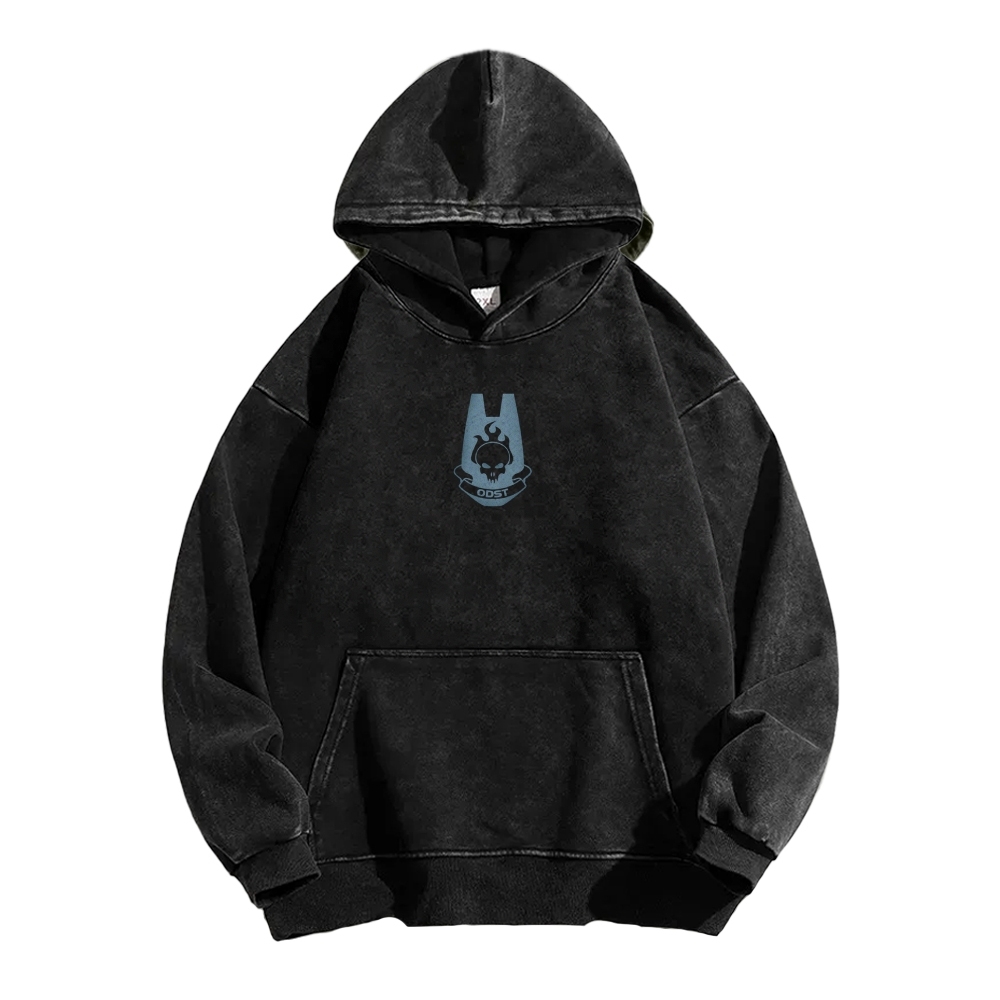 Halo Vintage Casual Washed Hoodie 2507011867