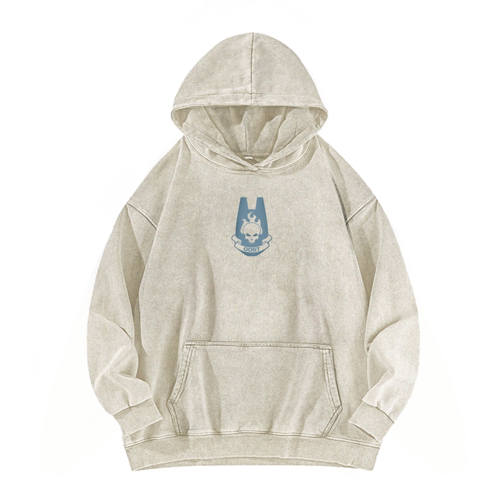 Halo Vintage Casual Washed Hoodie 2507011867