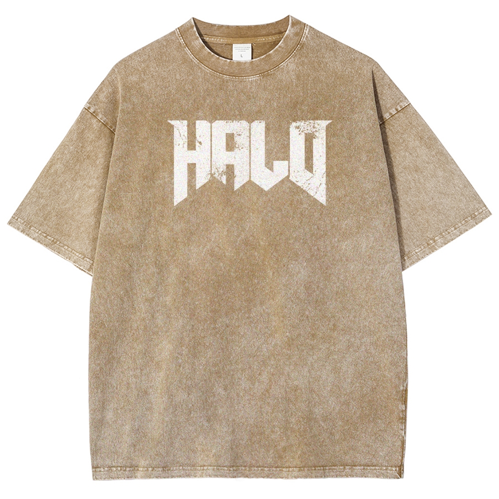 Halo Vintage Unisex Fit Washed T-Shirt 2507019769