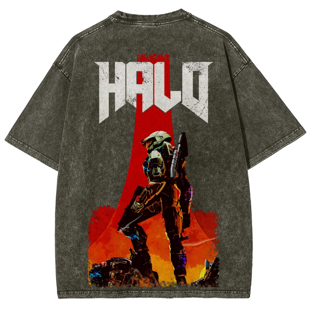 Halo Vintage Unisex Fit Washed T-Shirt 2507019769