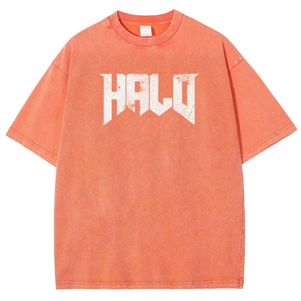 Halo Vintage Unisex Fit Washed T-Shirt 2507019769