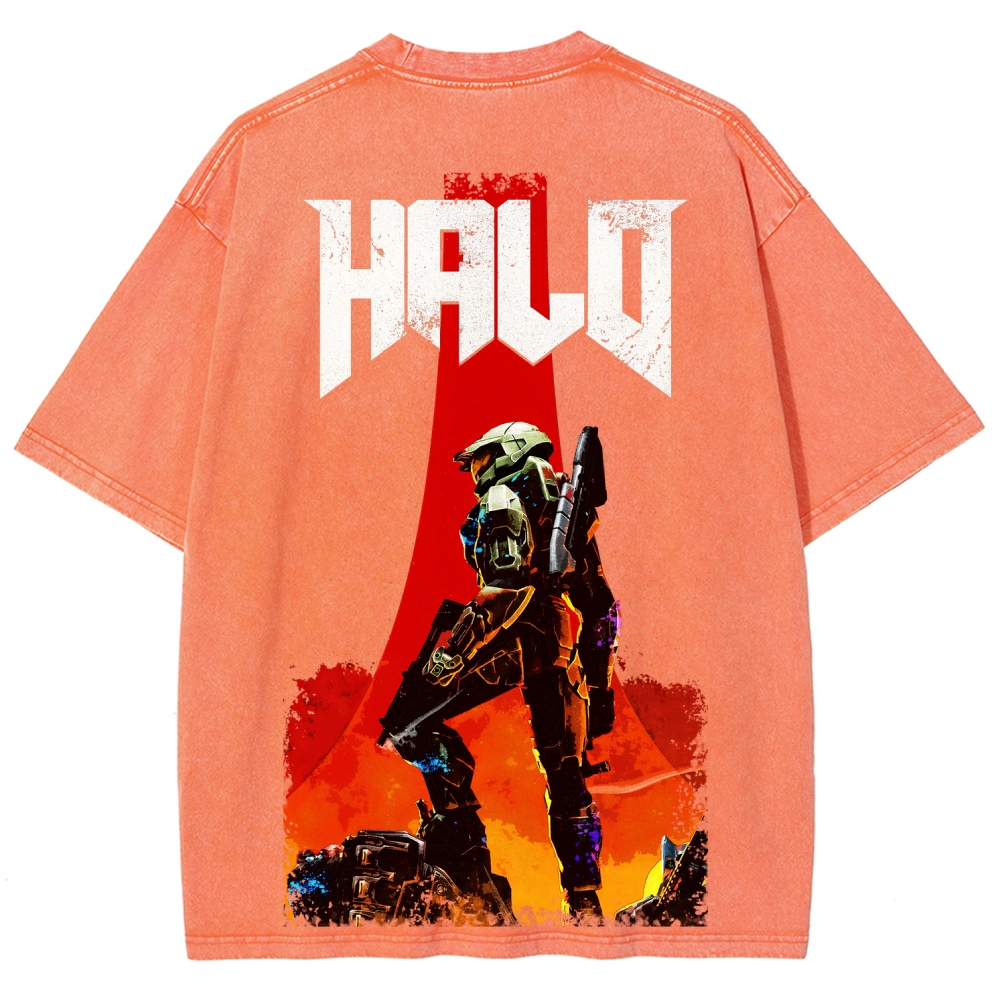 Halo Vintage Unisex Fit Washed T-Shirt 2507019769