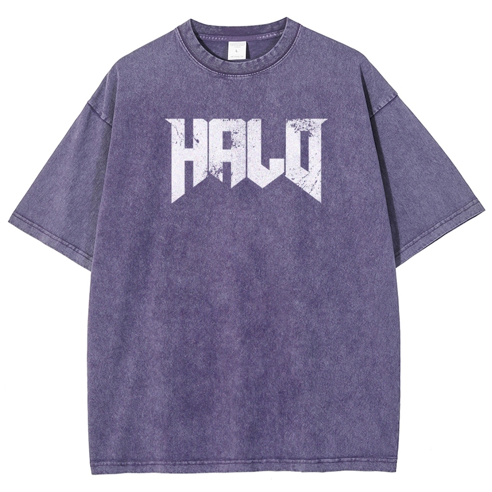 Halo Vintage Unisex Fit Washed T-Shirt 2507019769