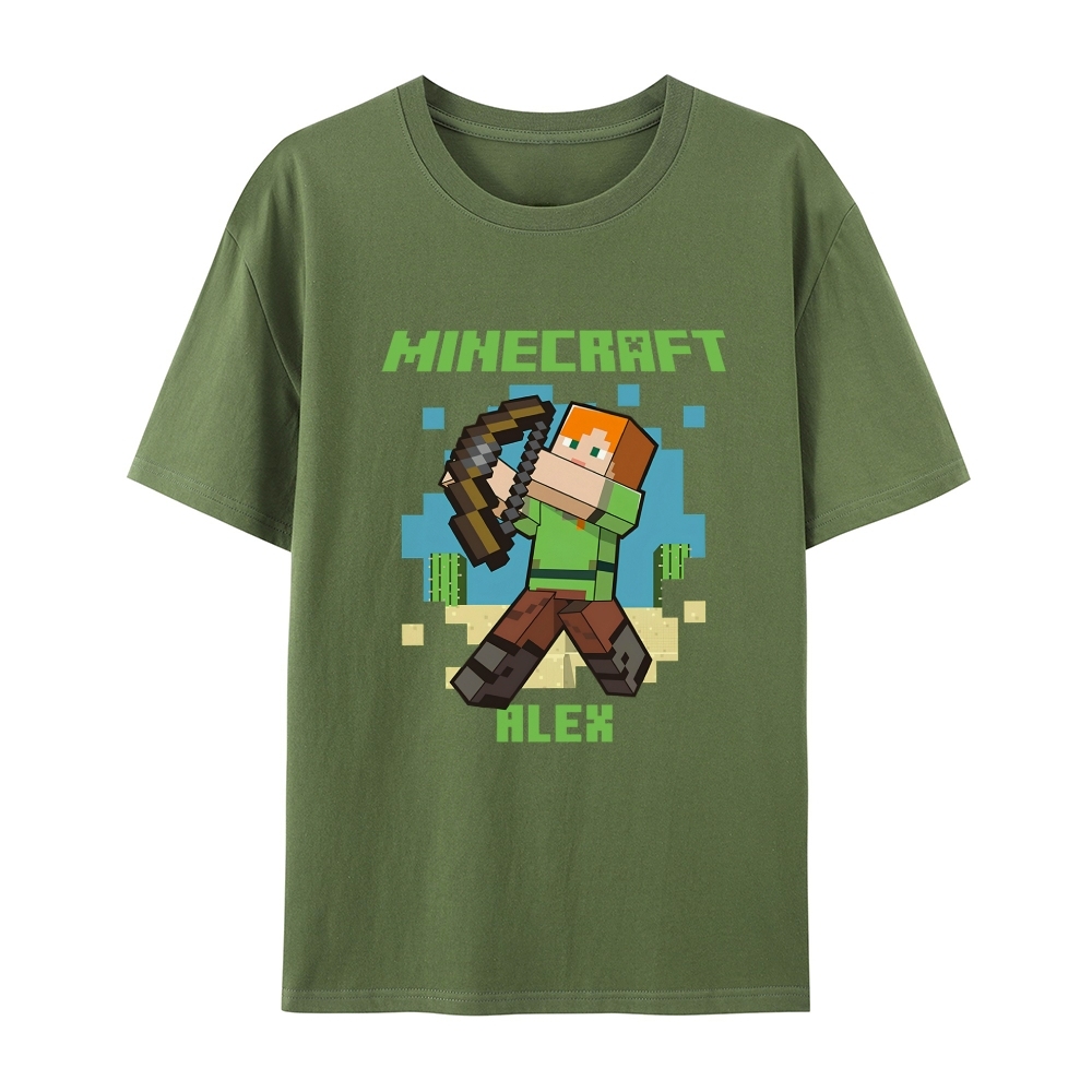 Minecraft Alex cotton graphic T-Shirt 