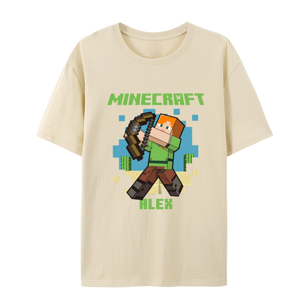 Minecraft Alex cotton graphic T-Shirt 