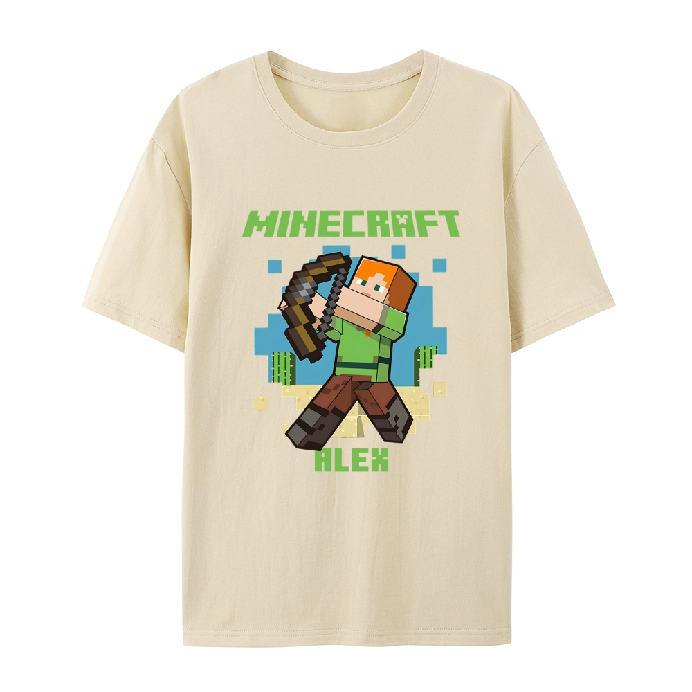 Minecraft Alex cotton graphic T-Shirt 