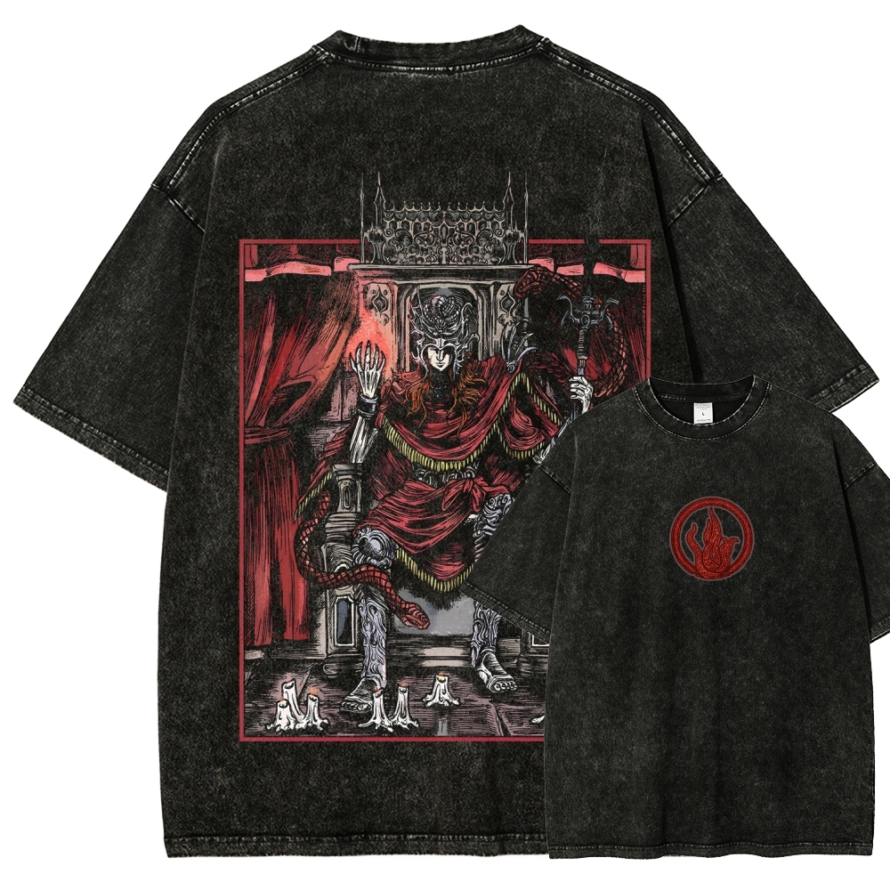 Elden Ring Messmer The Impaler Throne Unisex Acid Washed Lightweight C