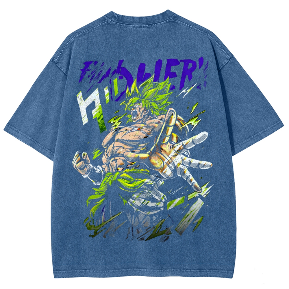 Broly - Dragon Ball Super Clothing Washed Cotton T-Shirt