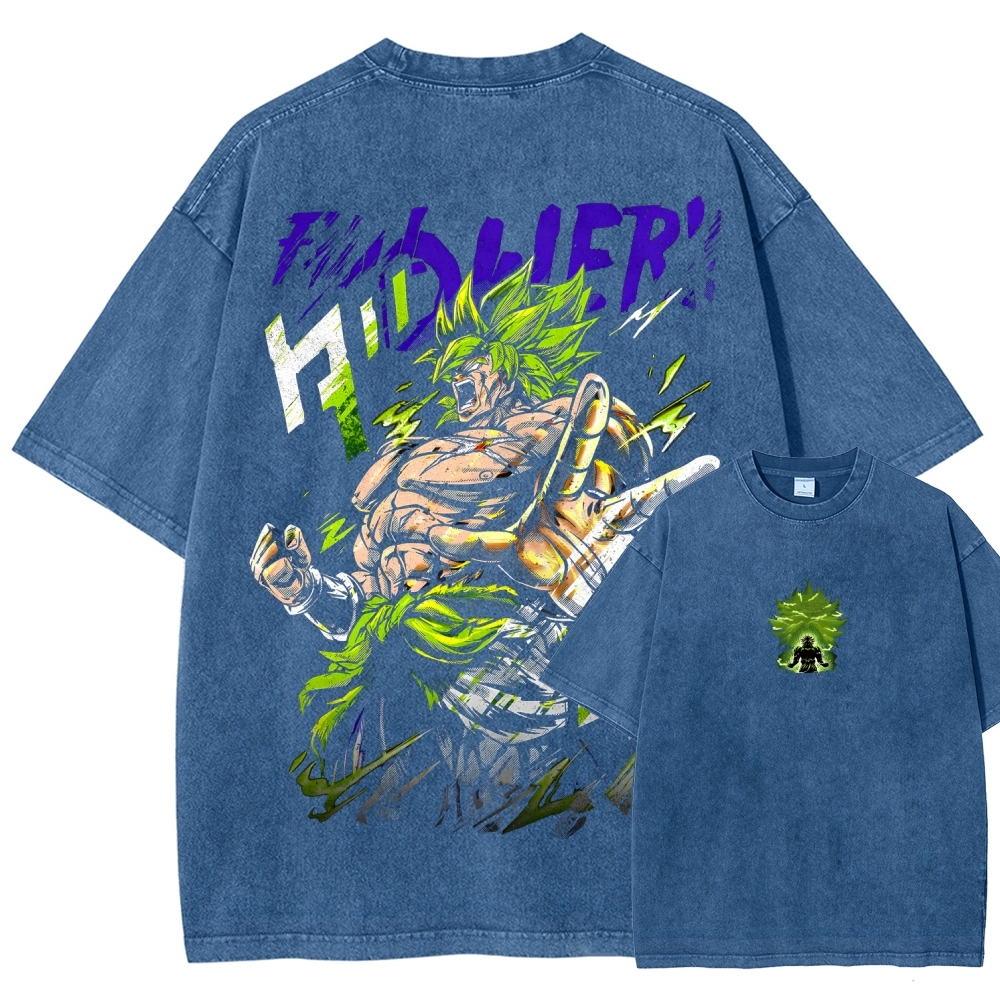 Broly - Dragon Ball Super Clothing Washed Cotton T-Shirt
