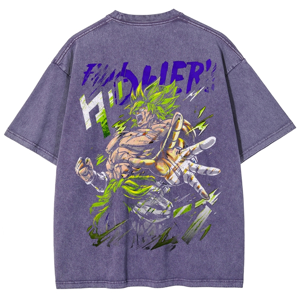 Broly - Dragon Ball Super Clothing Washed Cotton T-Shirt