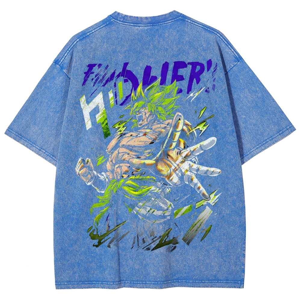 Broly - Dragon Ball Super Clothing Washed Cotton T-Shirt