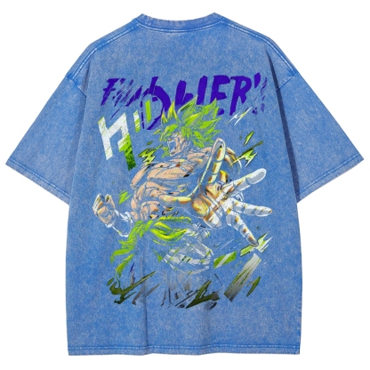 Broly - Dragon Ball Super Clothing Washed Cotton T-Shirt