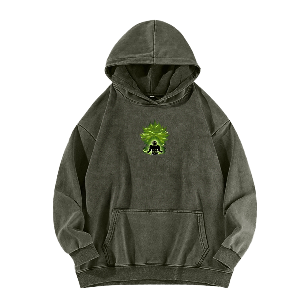 Broly - Dragon Ball Super Clothing Casual Washed Hoodie